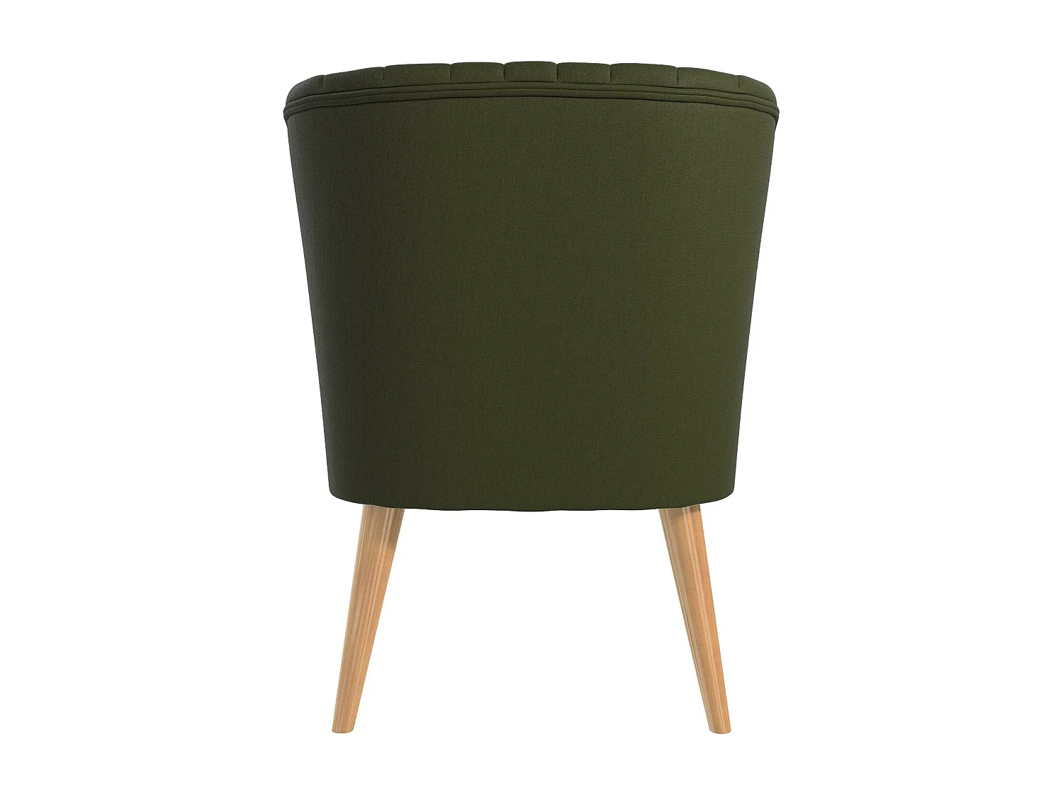 Sedia imbottita in lino verde