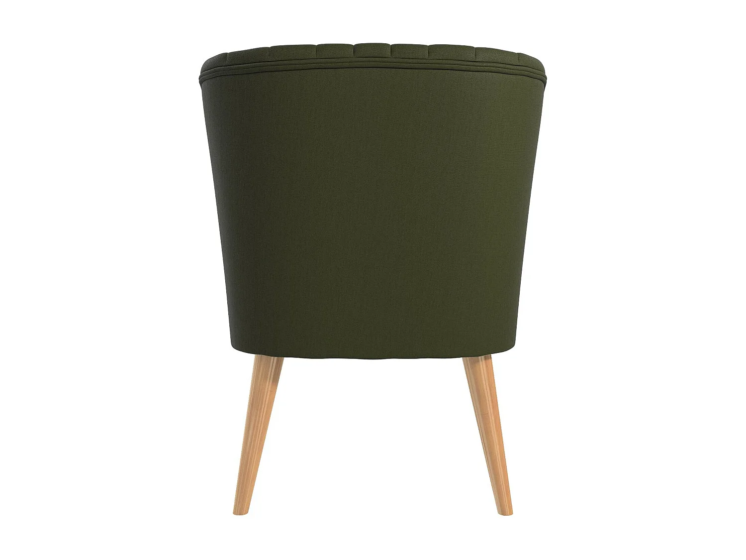 Gepolsterter Akzentstuhl in Leinengrün