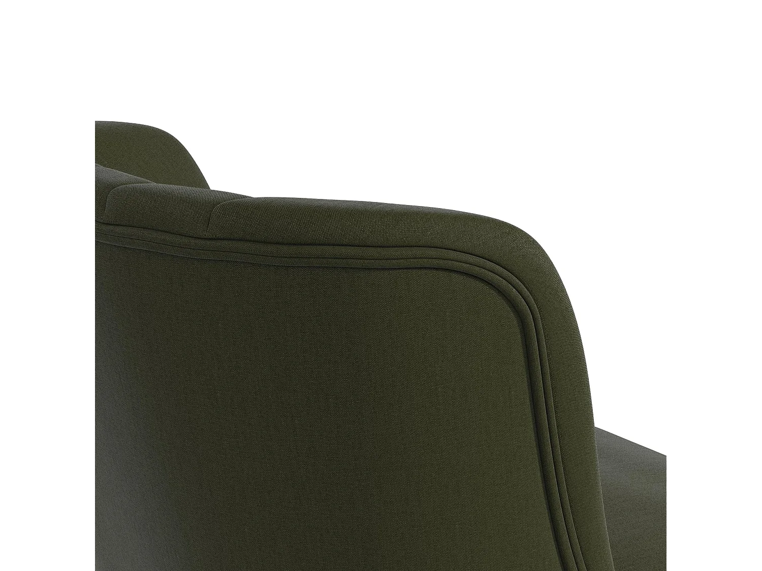 Gepolsterter Akzentstuhl in Leinengrün