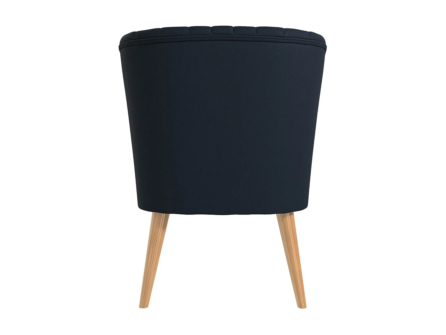 Cadeira decorativa estofada em linho azul-marinho