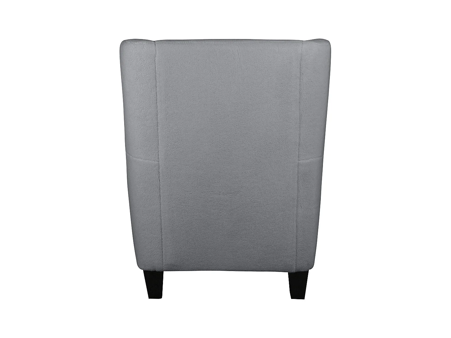 Zhili | Chaise d'appoint rembourrée avec tabouret en tissu teddy gris