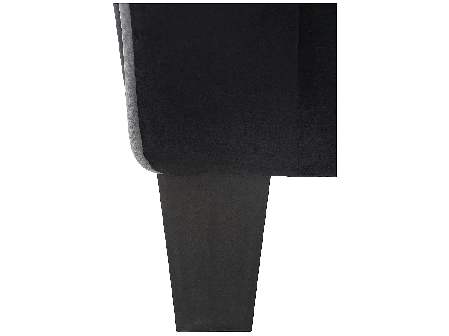 Paprika | Chaise d'appoint rembourrée avec tabouret en velours noir