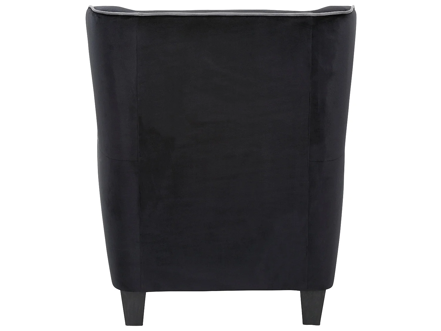 Paprika | Chaise d'appoint rembourrée avec tabouret en velours noir