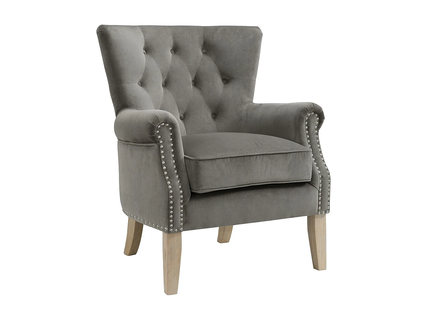 Dorel | Chaise longue tapissée en tissu gris