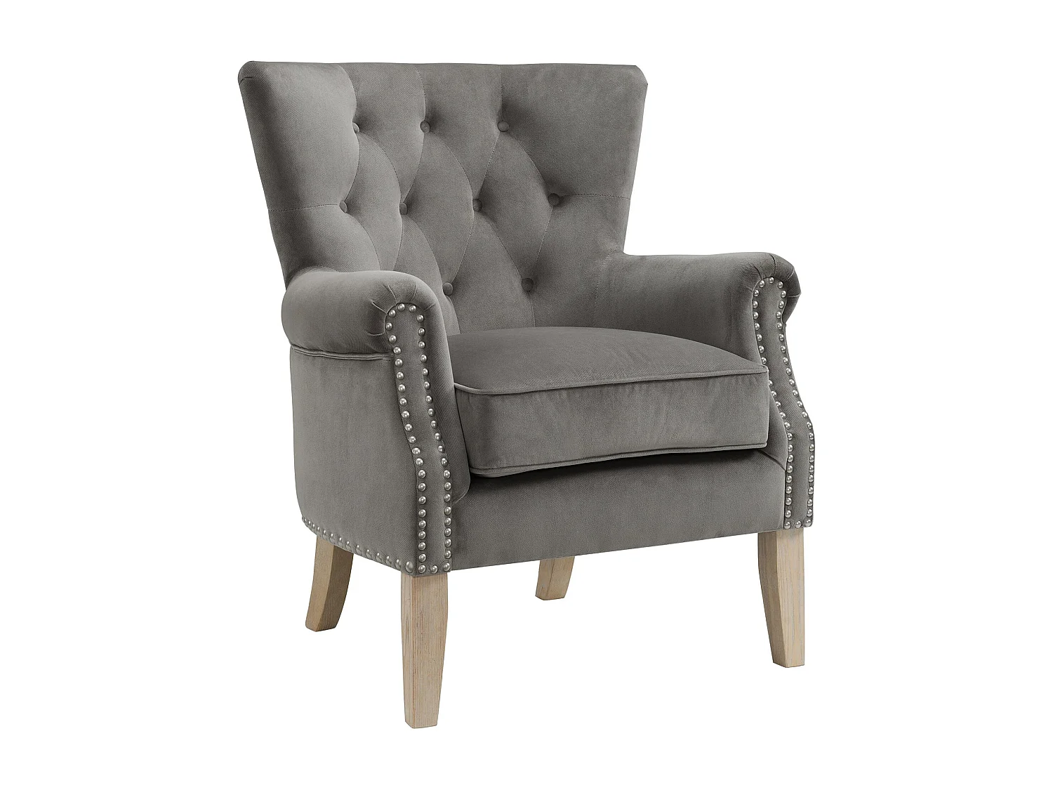 Dorel | Chaise longue tapissée en tissu gris