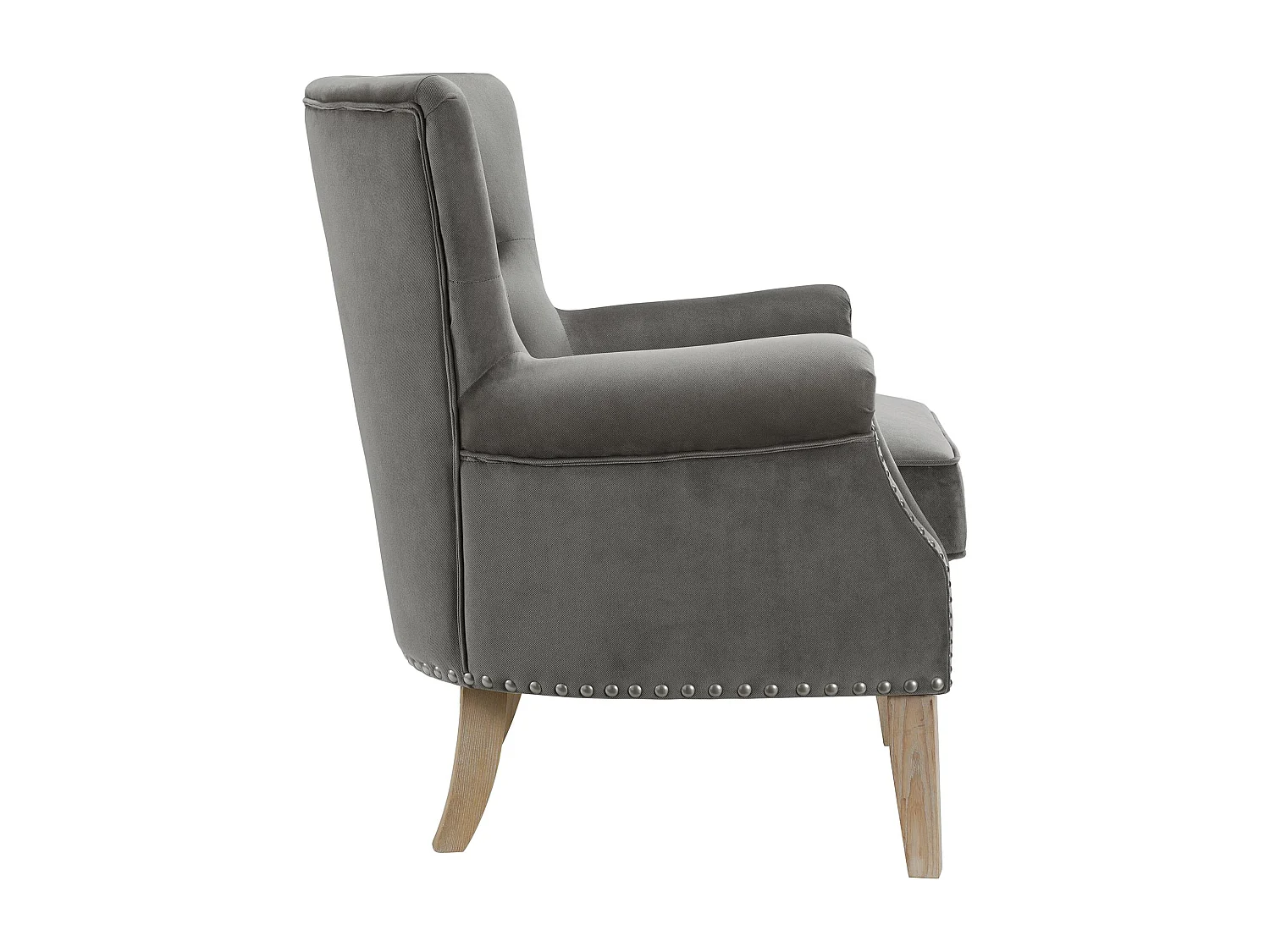 Dorel | Chaise longue tapissée en tissu gris