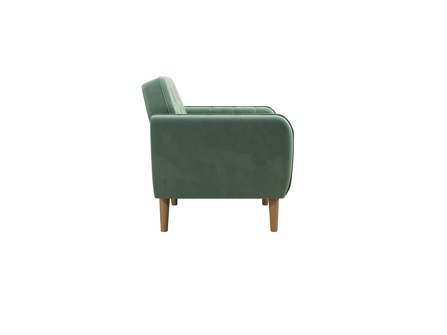 Gepolsterter Akzentstuhl aus Samt, hellgrün