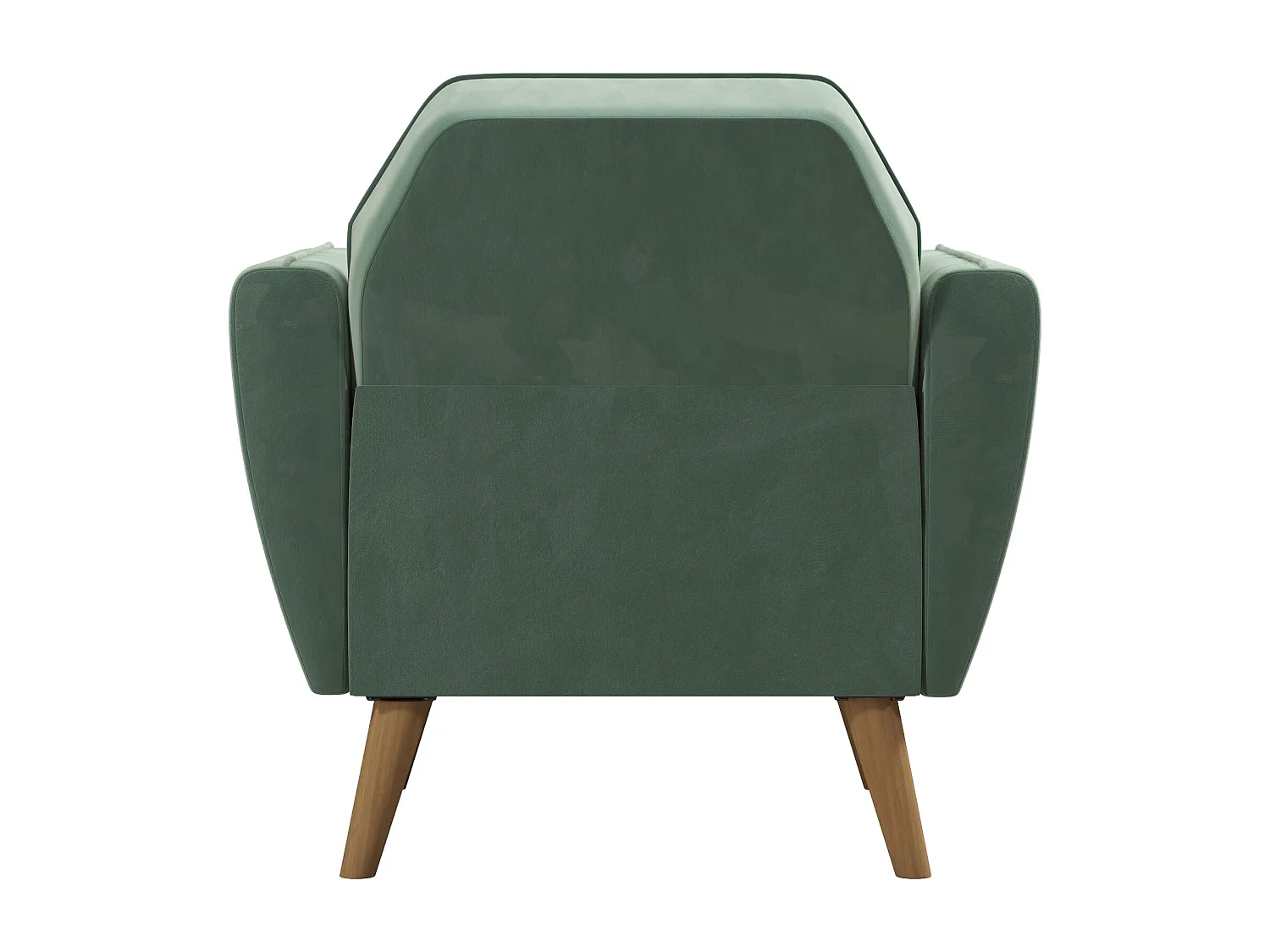 Gepolsterter Akzentstuhl aus Samt, hellgrün