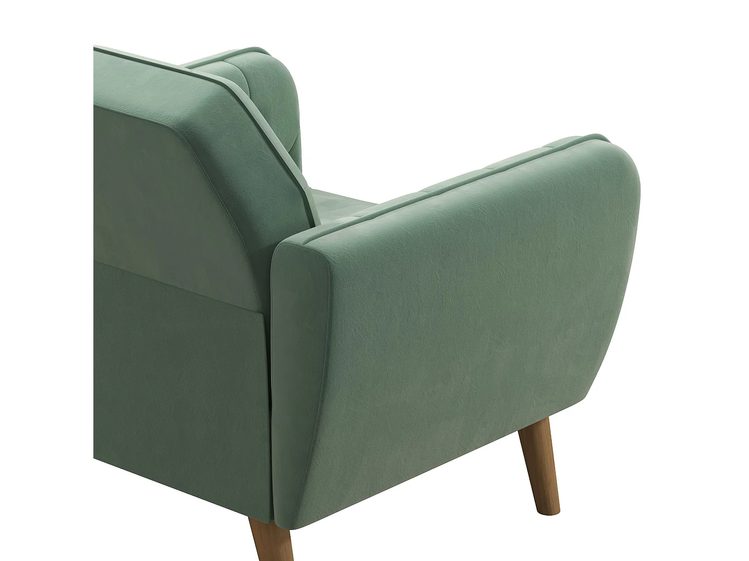 Gepolsterter Akzentstuhl aus Samt, hellgrün