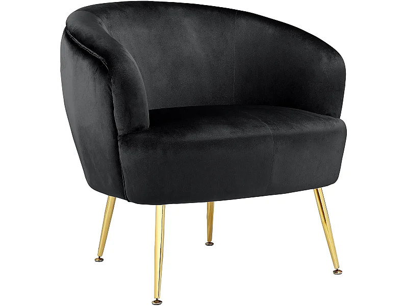 Paloma | Chaise d'appoint en velours noir