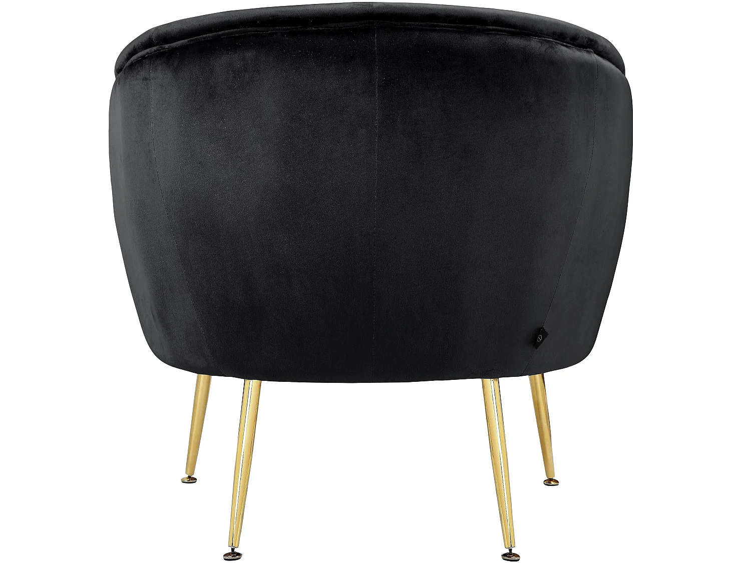 Silla decorativa en terciopelo negro