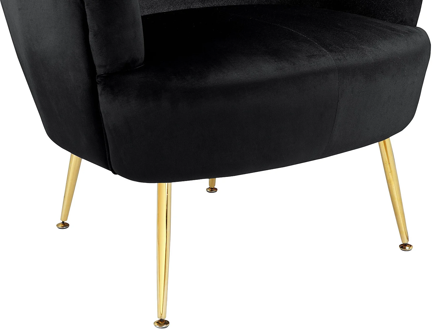 Silla decorativa en terciopelo negro