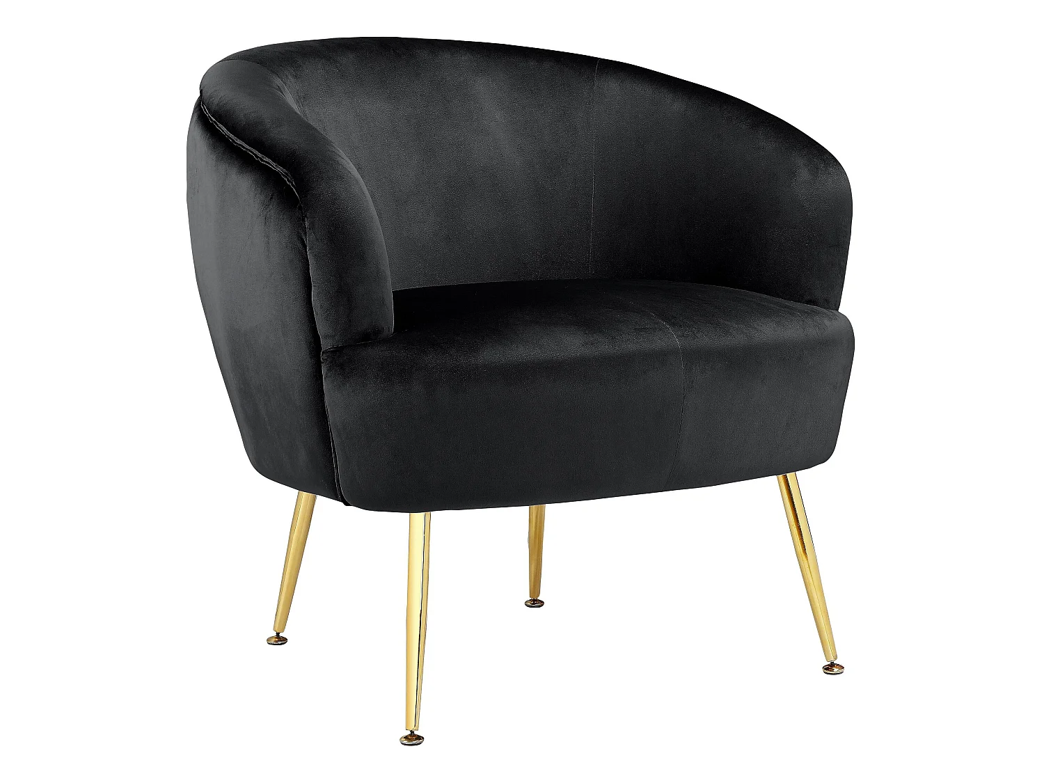 Paloma | Chaise d'appoint en velours noir