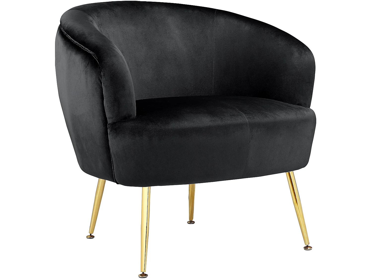 Paloma | Chaise d'appoint en velours noir