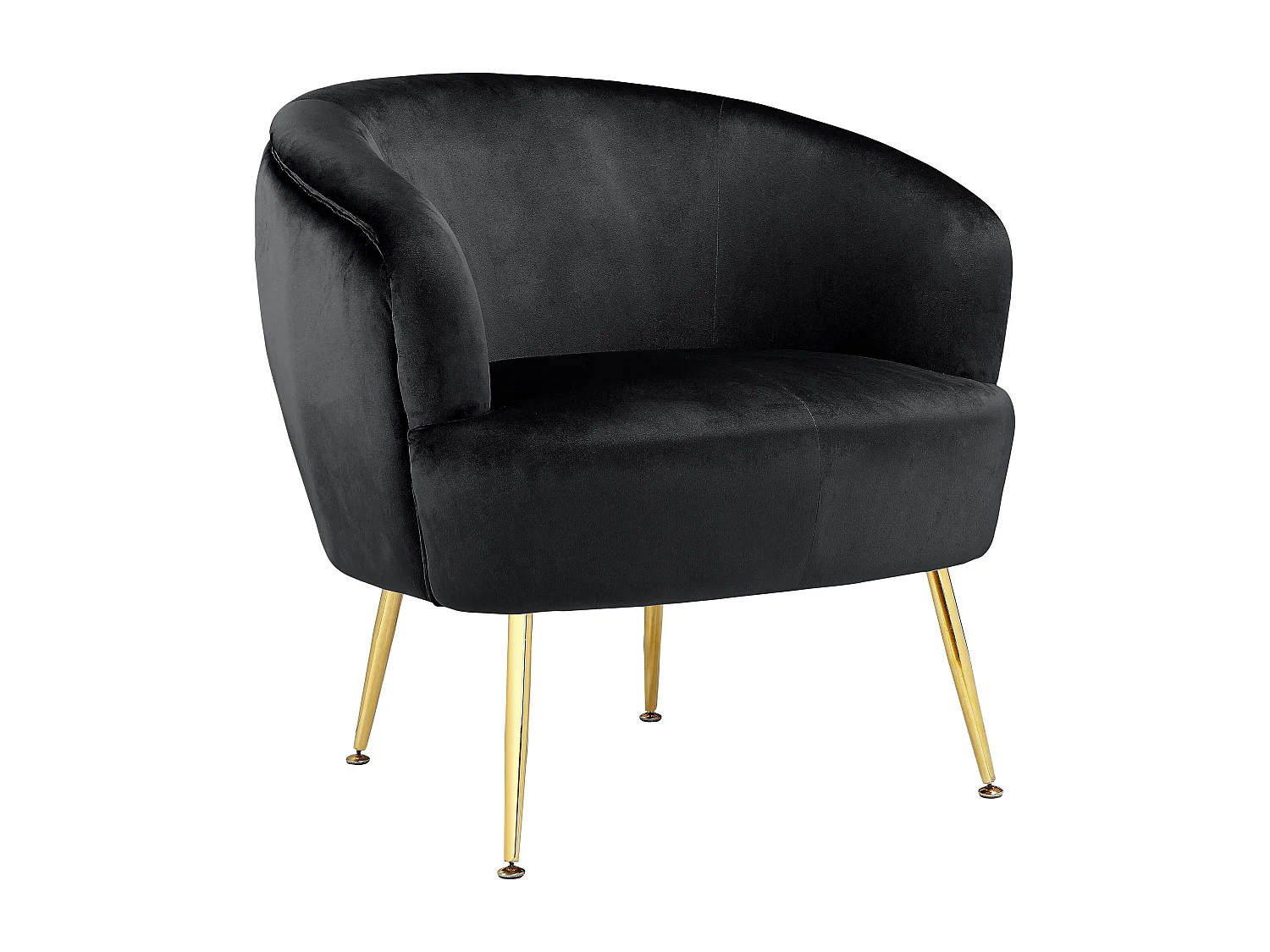 Akzentstuhl in Samtschwarz