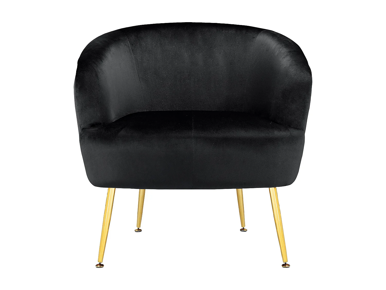 Akzentstuhl in Samtschwarz