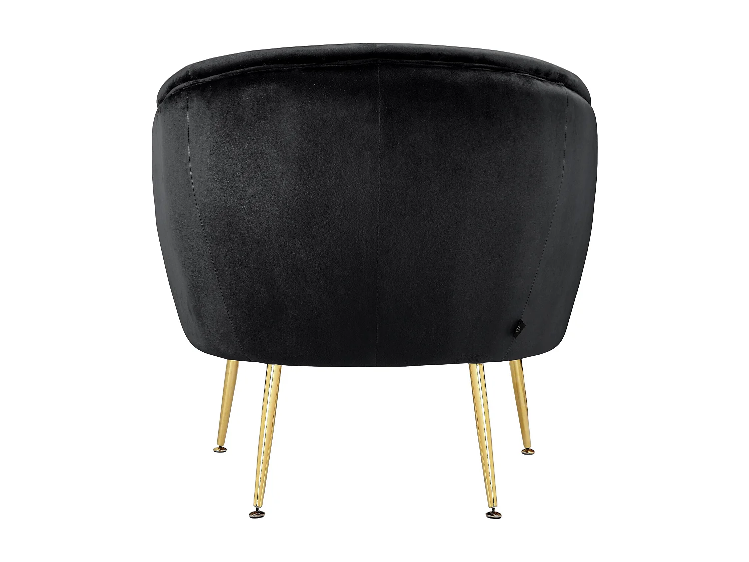 Akzentstuhl in Samtschwarz