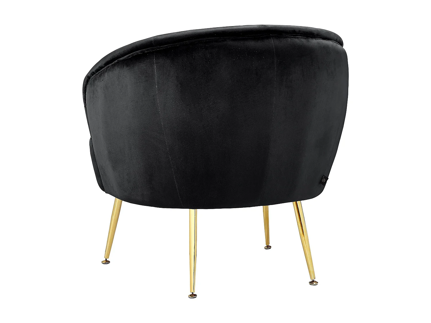 Akzentstuhl in Samtschwarz