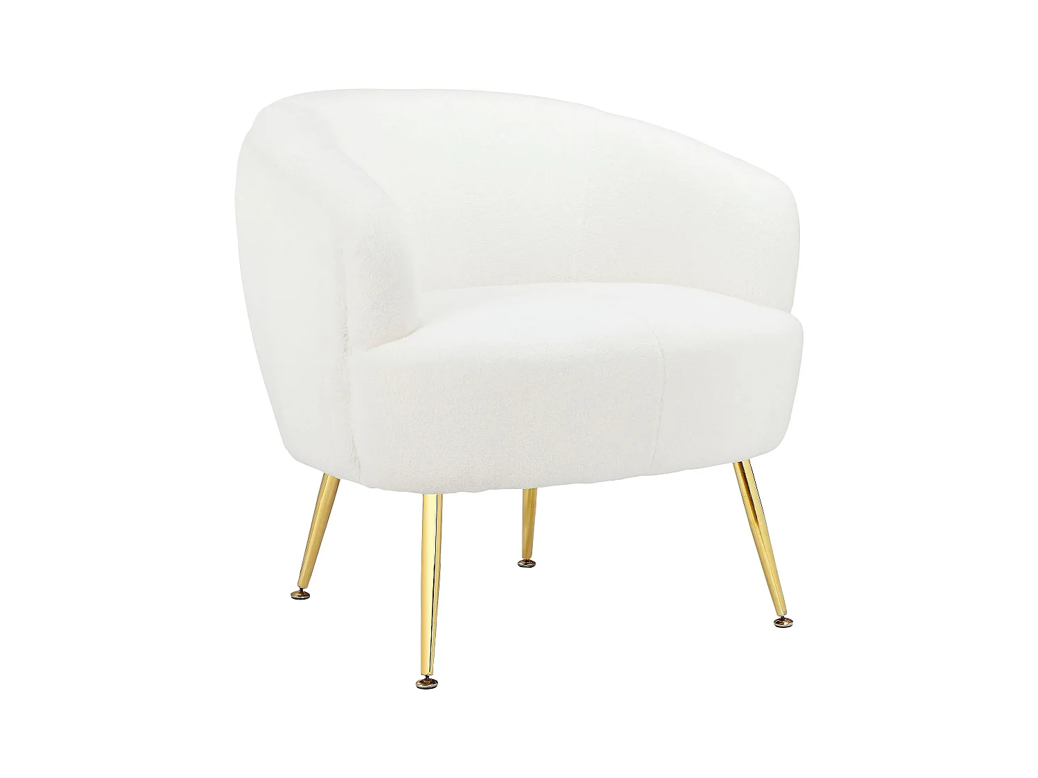 Paloma | Chaise d'appoint en peluche blanc