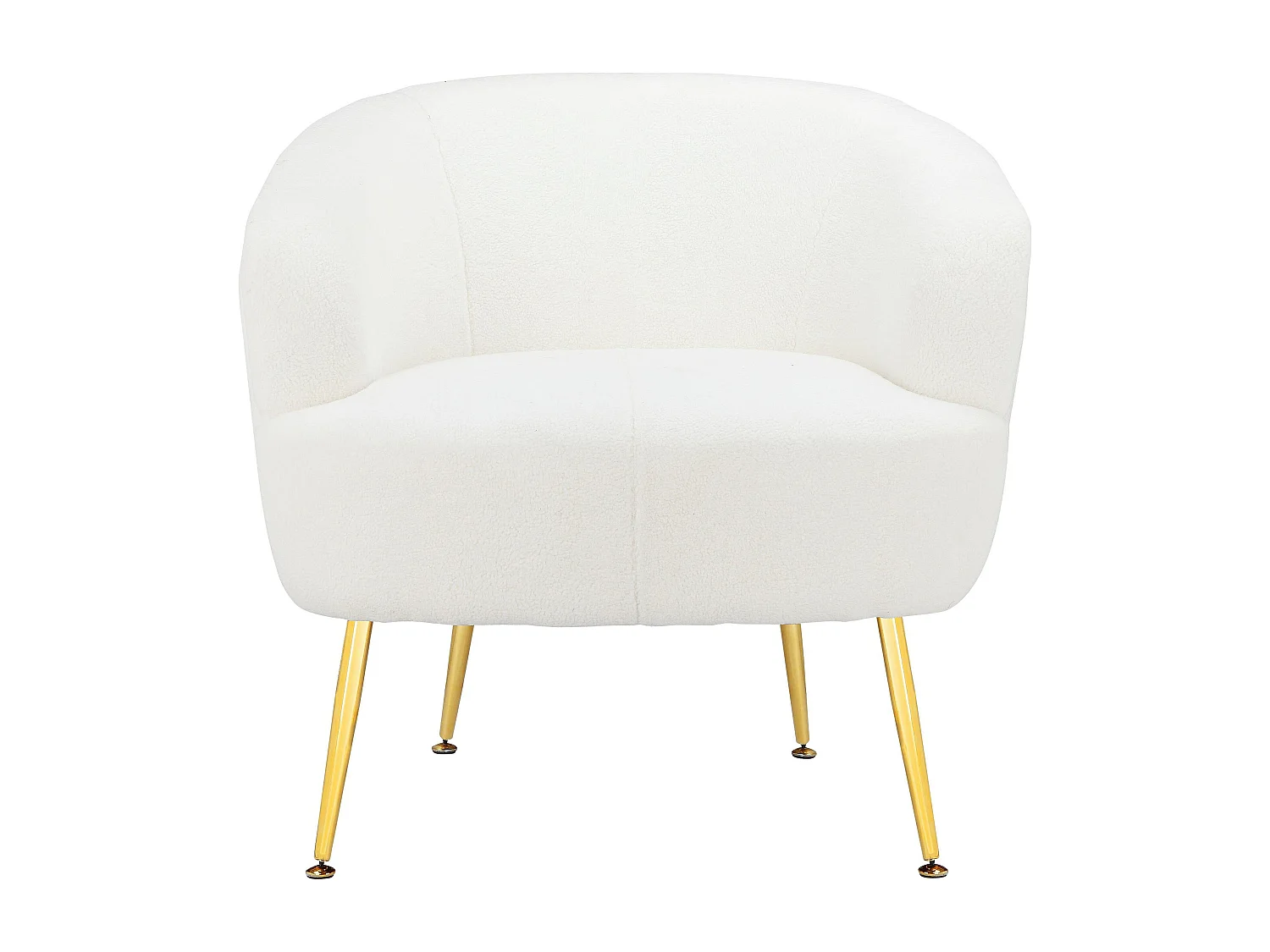 Paloma | Chaise d'appoint en peluche blanc