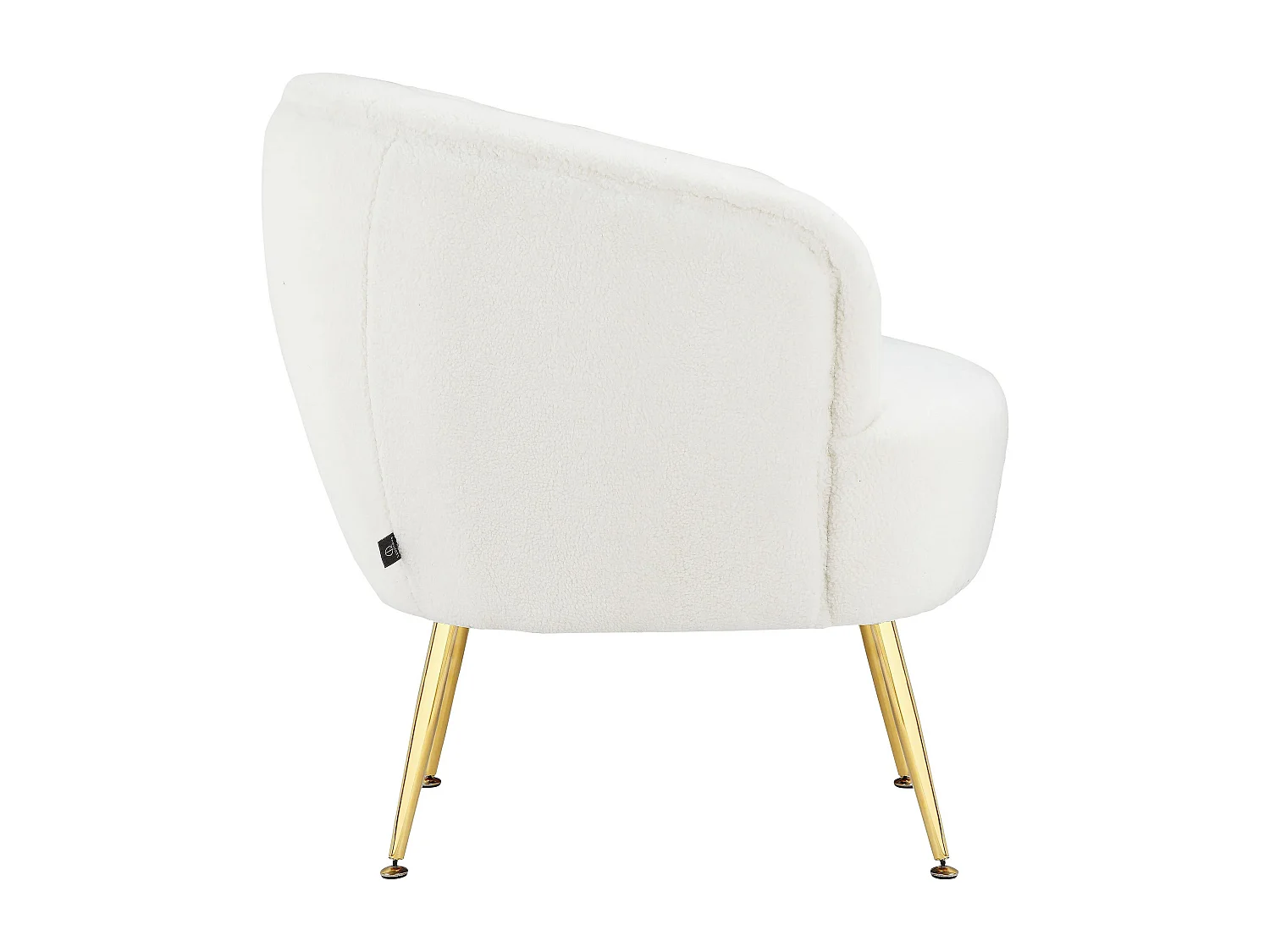 Paloma | Chaise d'appoint en peluche blanc