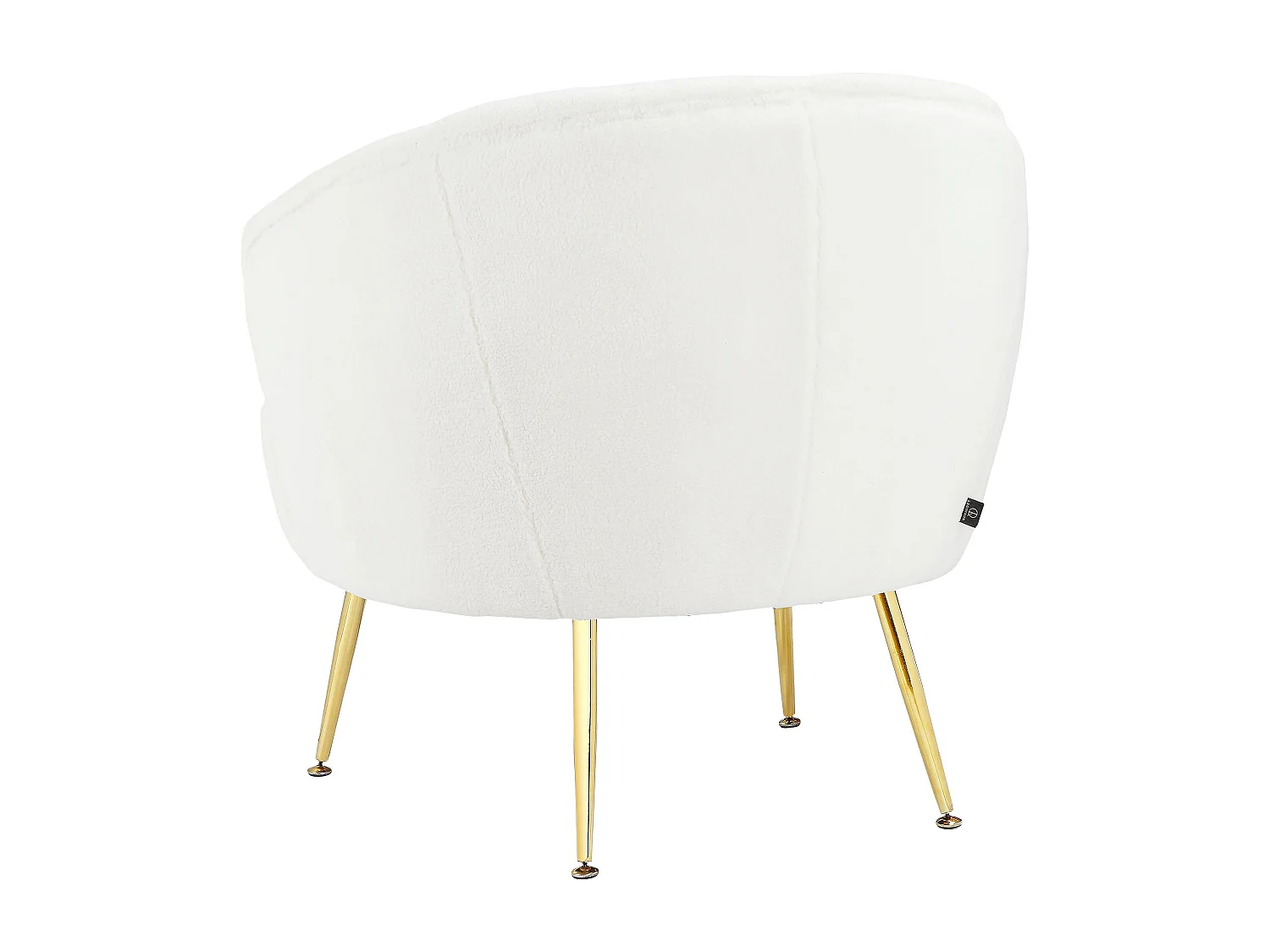 Paloma | Chaise d'appoint en peluche blanc