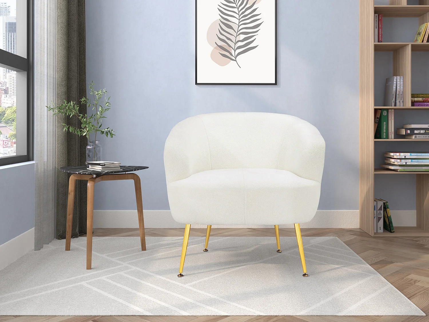 Silla decorativa en blanco osito