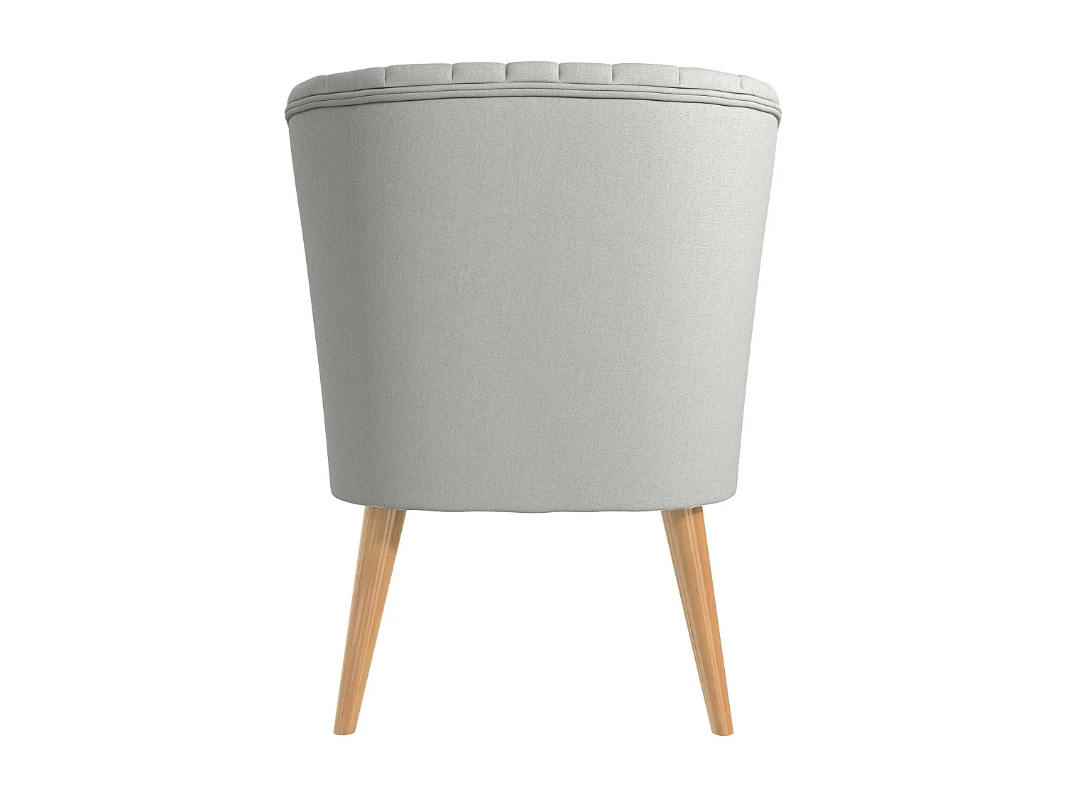 Sedia d'accento imbottita in lino grigio chiaro