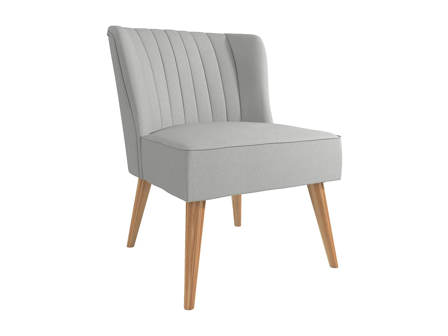 Brittany | Fauteuils en tissu gris clair