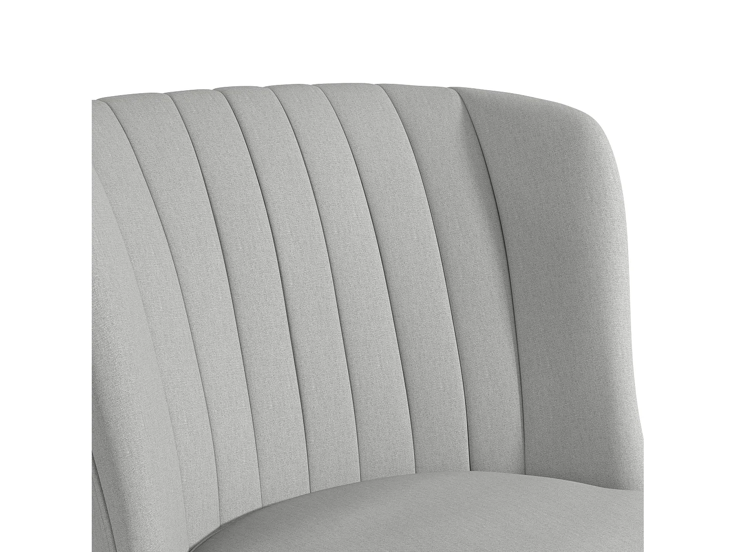 Brittany | Fauteuils en tissu gris clair