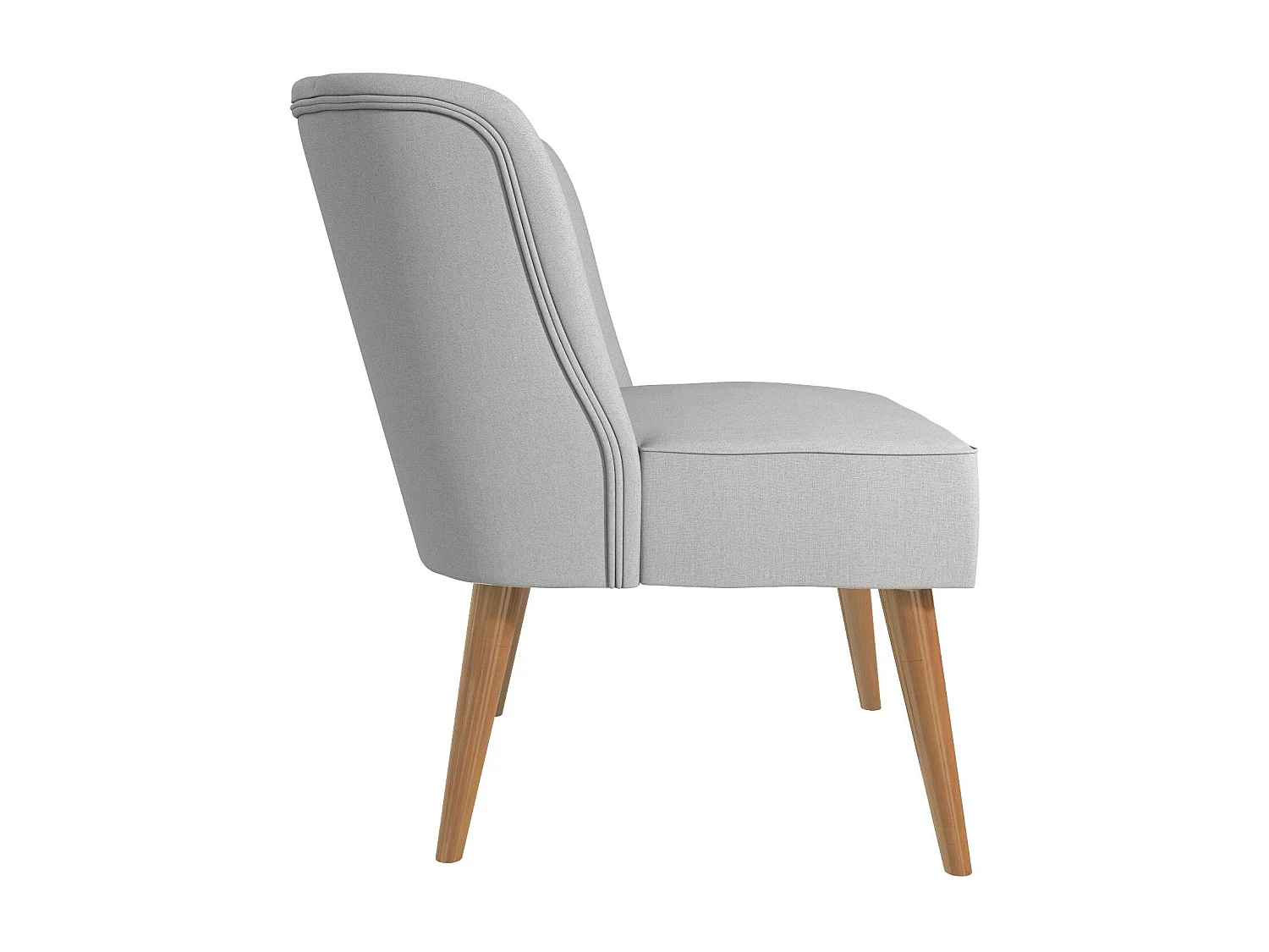 Brittany | Fauteuils en tissu gris clair