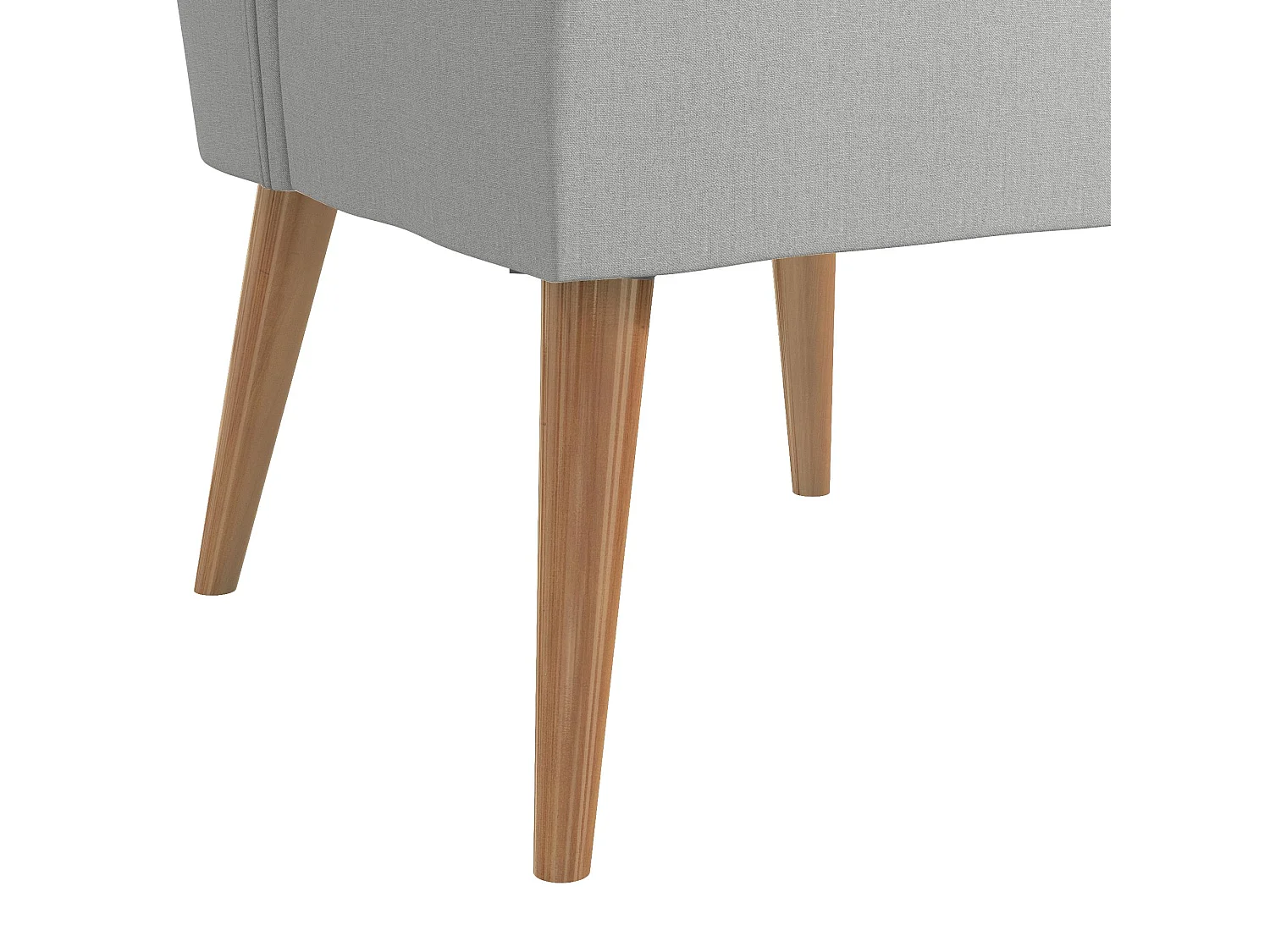 Brittany | Fauteuils en tissu gris clair