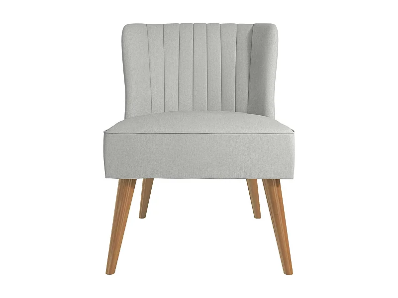 Brittany | Fauteuils en tissu gris clair