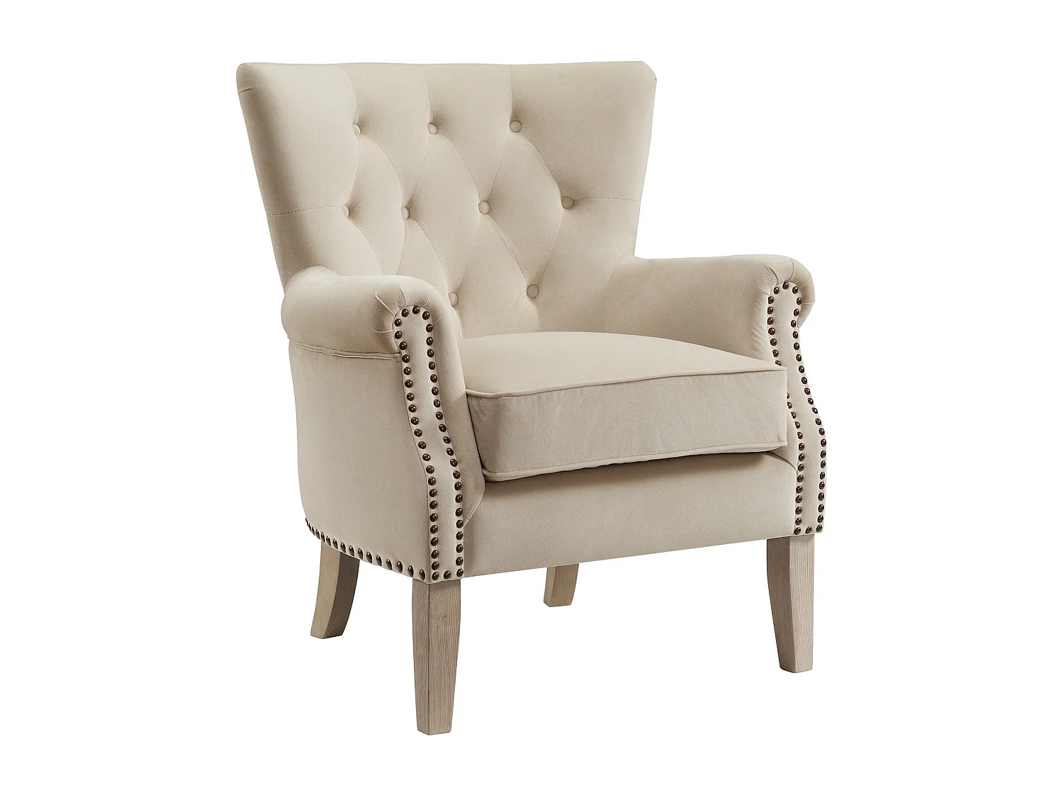 Dorel | Sillón tapizado en tela beige