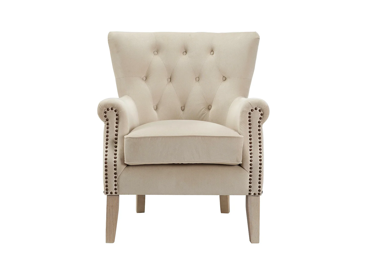 Dorel | Gepolsterter Loungesessel aus Stoff Beige