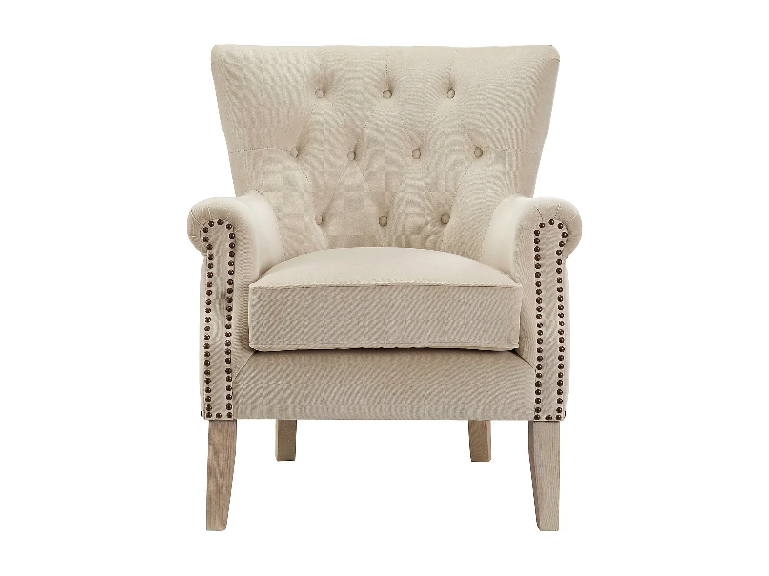 Dorel | Gepolsterter Loungesessel aus Stoff Beige