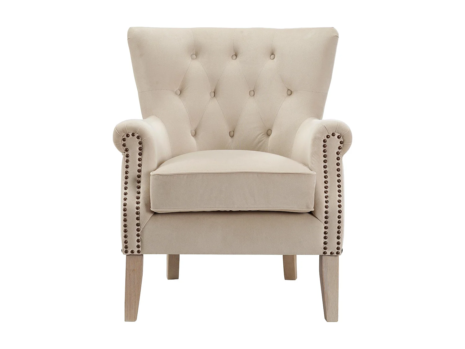 Dorel | Chaise longue tapissée en tissu beige