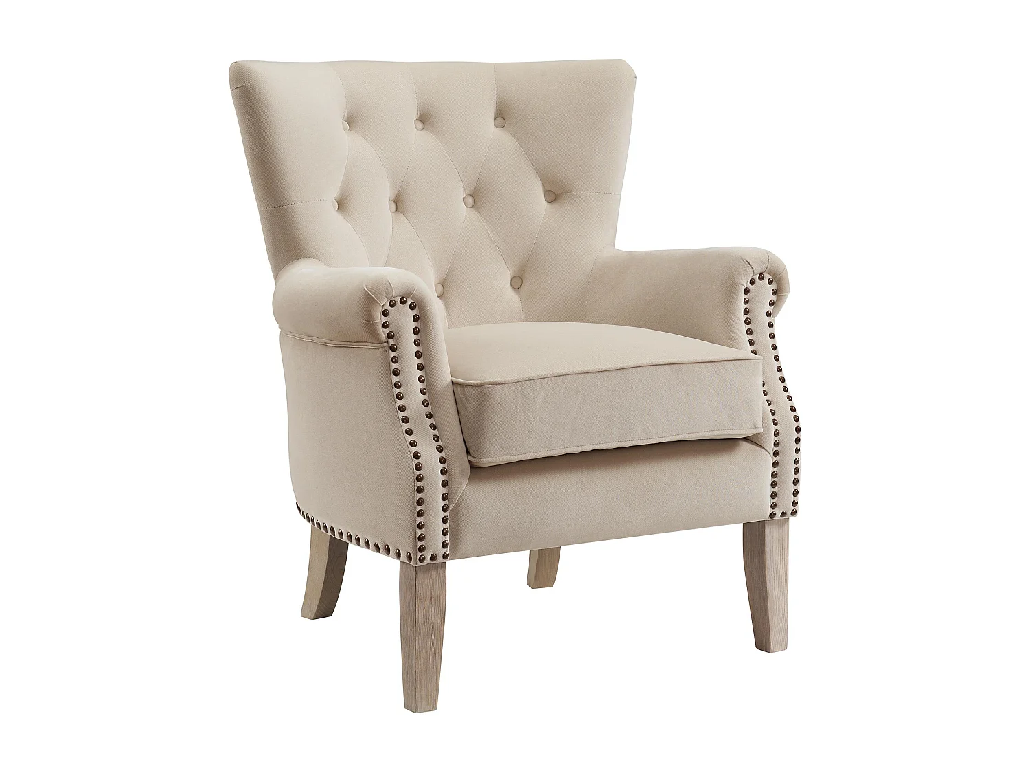 Dorel | Chaise longue tapissée en tissu beige