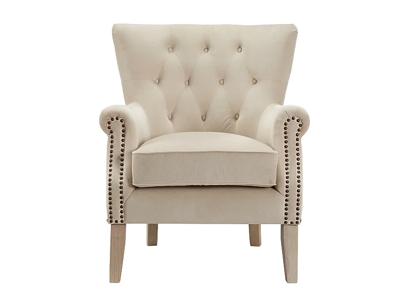 Dorel | Gepolsterter Loungesessel aus Stoff Beige