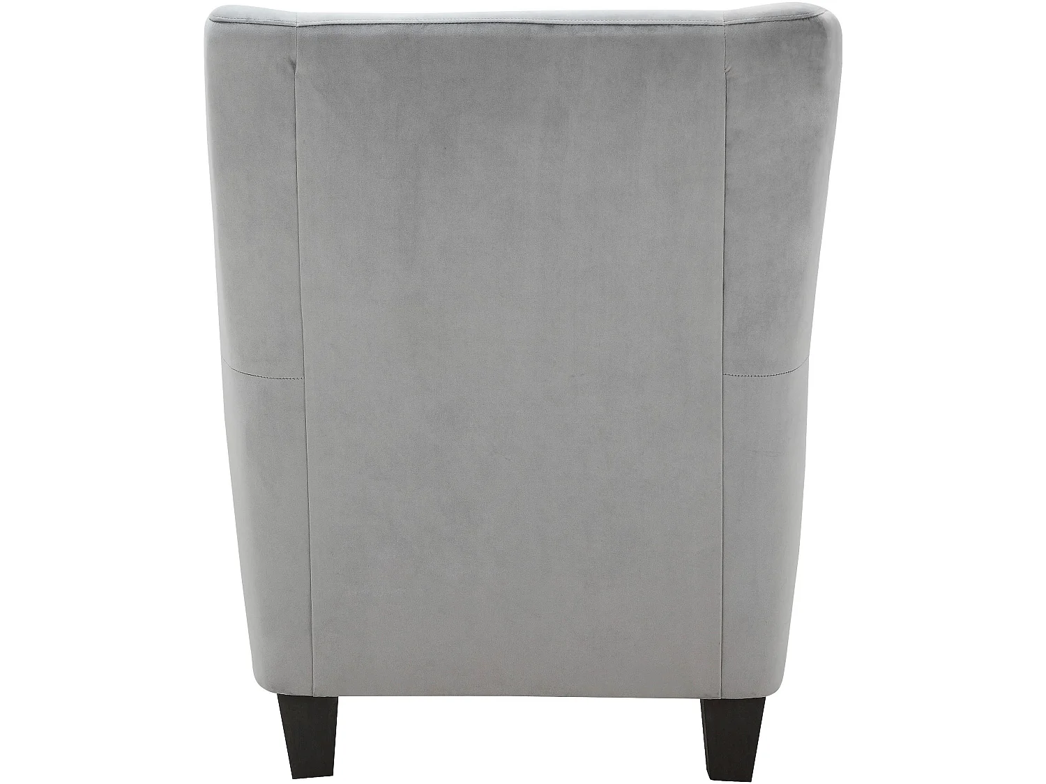 Gepolsterter Akzentstuhl mit Hocker aus Samt, grau