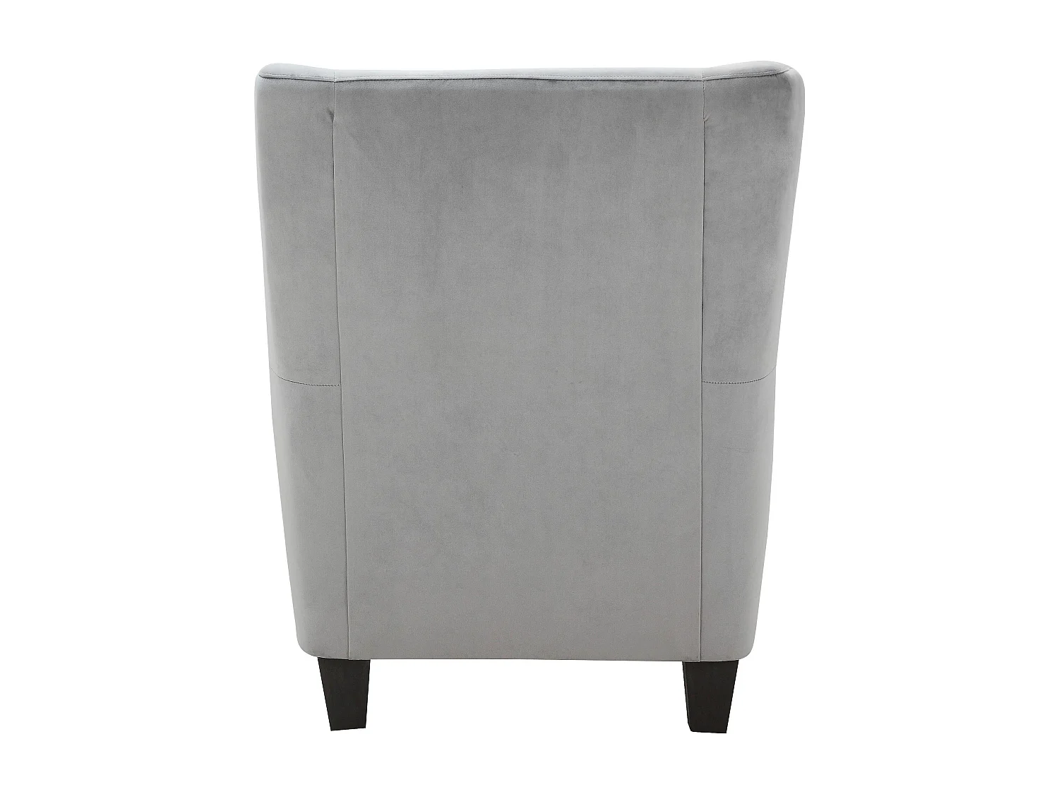 Gepolsterter Akzentstuhl mit Hocker aus Samt, grau