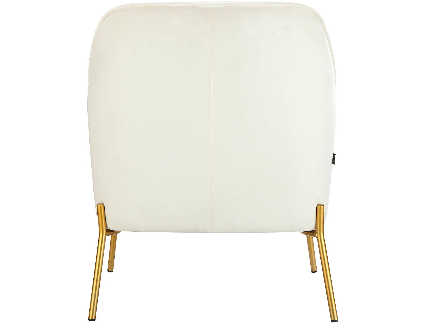 Cadeira decorativa estofada em veludo creme