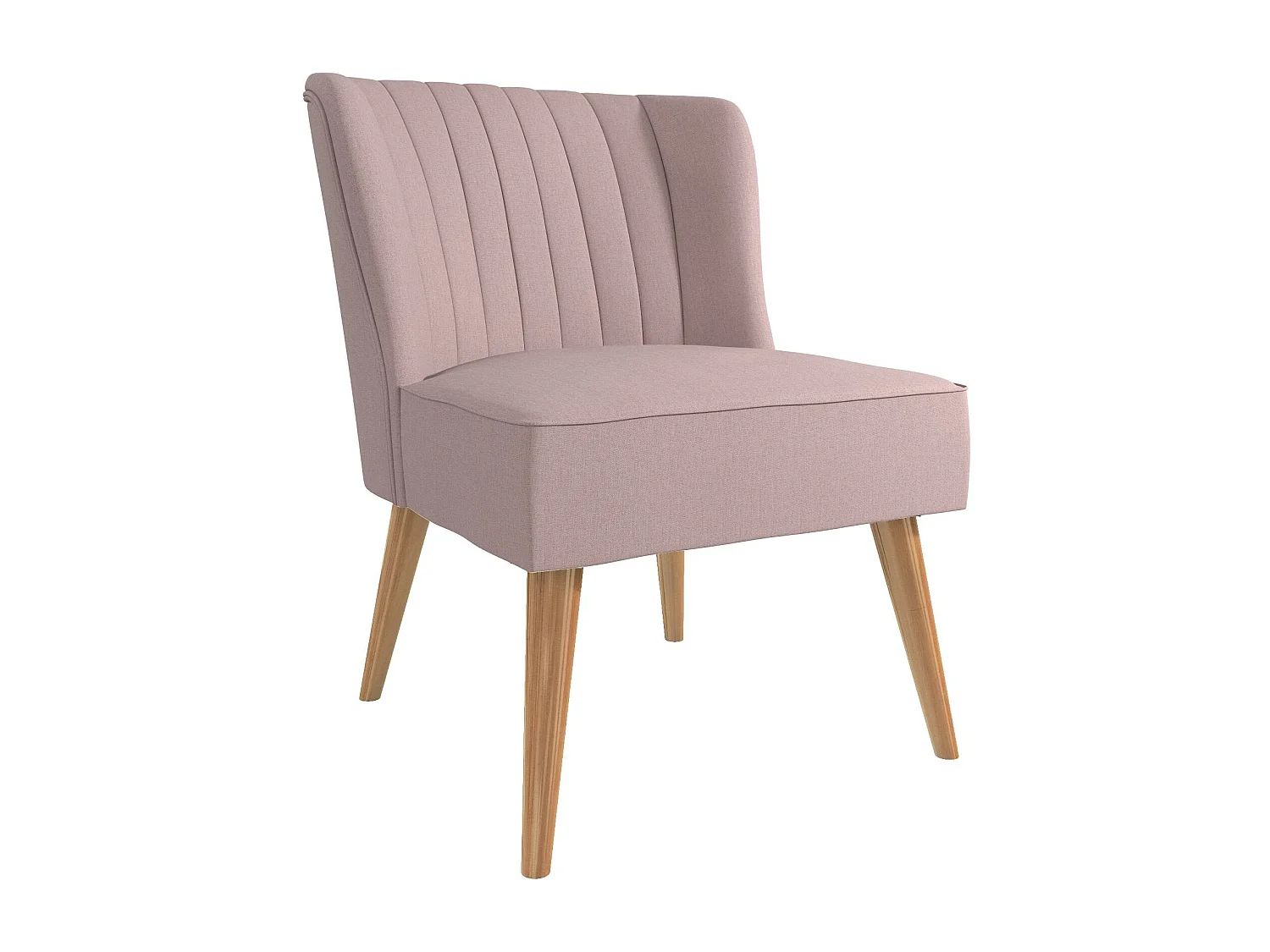 Cadeira decorativa estofada em linho azul