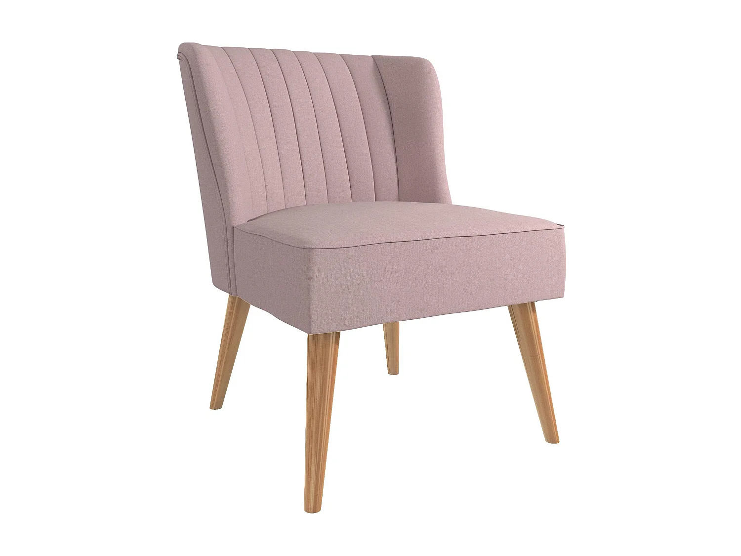 Gepolsterter Akzentstuhl in Leinenblau