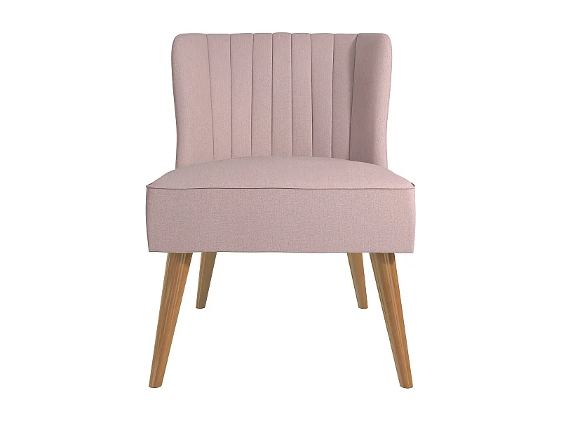 Sedia imbottita in lino blu