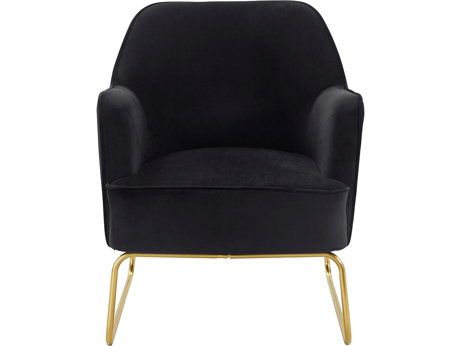 Silla decorativa tapizada en terciopelo negro