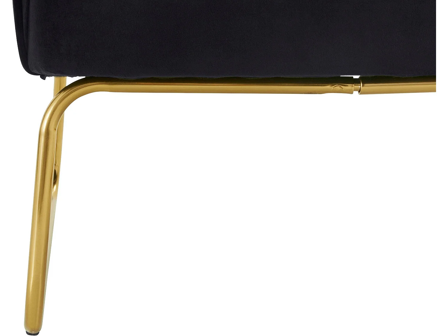 Joshua | Chaise d'appoint rembourrée en velours noir