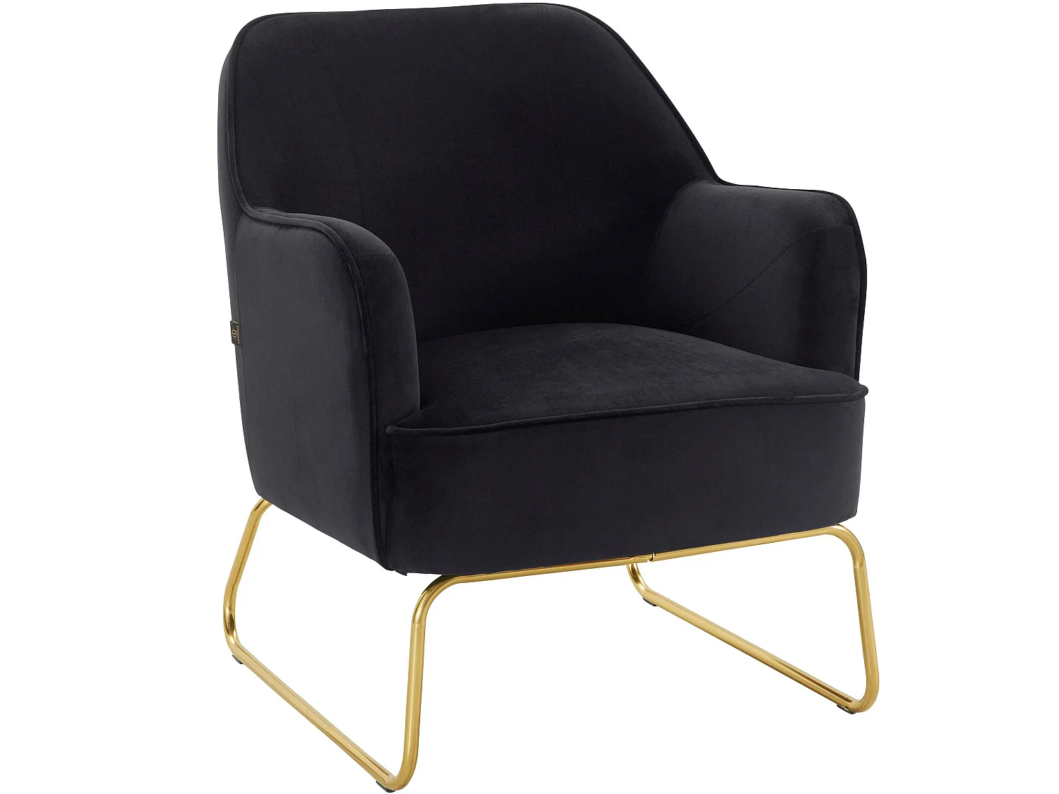 Joshua | Chaise d'appoint rembourrée en velours noir