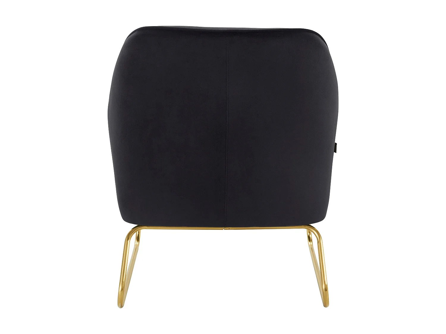 Gepolsterter Akzentstuhl aus Samt, schwarz