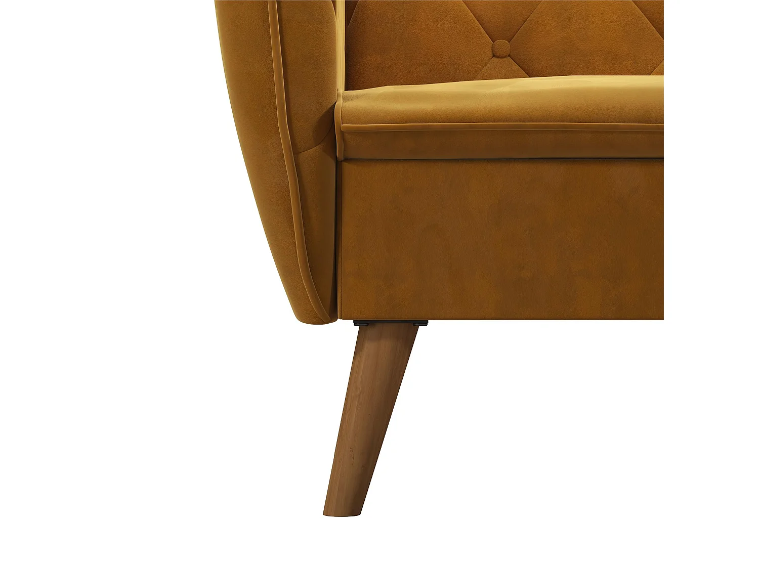 Teresa | Chaise d'appoint rembourrée en velours jaune